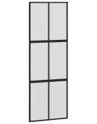 vidaXL Posuvné dvere čierne 76x205 cm tvrdené sklo a hliník