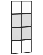 vidaXL Posuvné dvere čierne 90x205 cm tvrdené sklo a hliník