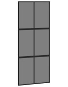 vidaXL Posuvné dvere čierne 90x205 cm tvrdené sklo a hliník
