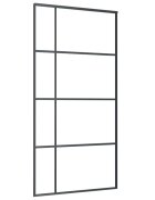 vidaXL Posuvné dvere nepriehľadné ESG sklo a hliník 1025x205cm čierne