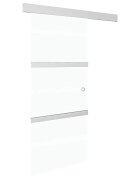 vidaXL Posuvné dvere s jemným zatváraním ESG sklo a hliník 76x205 cm