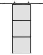 vidaXL Posuvné dvere s kovaním 76x205 cm tvrdené sklo a hliník úzke