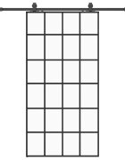 vidaXL Posuvné dvere s kovaním čierne 102x205 cm ESG sklo