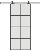 vidaXL Posuvné dvere s kovaním čierne 90x205 cm ESG sklo