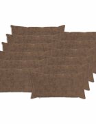 vidaXL Poťah na podložku 12 ks HEERLEN Svetlohnedá 40 x 80 cm