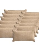 vidaXL Poťah na podložku 12 ks HOUTEN Sivohnedá 40 x 80 cm