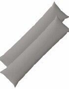vidaXL Poťah na podložku 2 ks HEERLEN Oblá šedá 40 x 145 cm Látka
