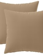 vidaXL Poťah na podložku 2 ks HEERLEN Sivohnedá 40 x 40 cm Polyester