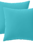vidaXL Poťah na podložku 2 ks HEERLEN Tyrkysová 40 x 40 cm Polyester