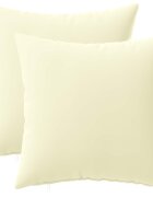 vidaXL Poťah na podložku 2 pcs HEERLEN Krémová 45 x 45 cm Polyester