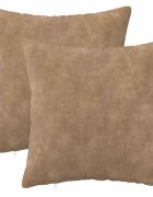 vidaXL Poťah na podložku 2 pcs HEERLEN Sivohnedá 45 x 45 cm