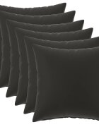 vidaXL Poťah na podložku 6 ks HEERLEN Čierna 45 x 45 cm Polyester