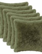 vidaXL Poťah na podložku 6 ks HEERLEN Zelená 35 x 35 cm PV fleece