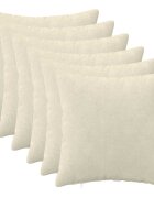 vidaXL Poťah na podložku 6 pcs HEERLEN Krémová 45 x 45 cm