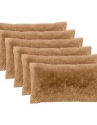 vidaXL Poťah na podložku 6 pcs HEERLEN Sivohnedá 40 x 80 cm PV fleece