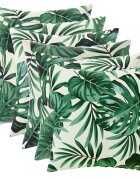 vidaXL Poťah na podložku 6 pcs HEERLEN Vzor s listami 45 x 45 cm