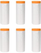 vidaXL Prachový list s lepiacou páskou 6 ks Priehľadná 210 x 2000 cm
