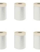 vidaXL Prachový obal s lepiacou páskou 6 ks Priehľadná 30 x 3300 cm