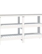 vidaXL Pracovná lavica biela 1425x50x80 cm masívna borovica