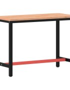 vidaXL Pracovný stôl 115x55x815 cm masívny buk a kov