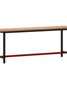 vidaXL Pracovný stôl 220x55x815 cm masívny buk a kov