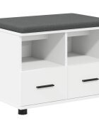 vidaXL Predsieňová lavica Biely 60 x 38 x 46 cm