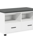vidaXL Predsieňová lavica Biely 80 x 38 x 46 cm