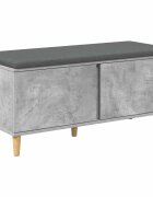vidaXL Predsieňová lavica s vankúšom Betónovo Sivá 100 x 38 x 46 cm