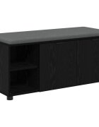 vidaXL Predsieňová lavica s vankúšom Čierny Dub 100 x 38 x 46 cm