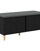 vidaXL Predsieňová lavica s vankúšom Čierny Dub 100 x 38 x 46 cm