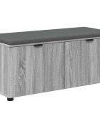 vidaXL Predsieňová lavica s vankúšom Sivá Sonoma 100 x 38 x 46 cm
