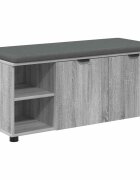 vidaXL Predsieňová lavica s vankúšom Sivá Sonoma 100 x 38 x 46 cm