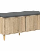 vidaXL Predsieňová lavica s vankúšom Sonoma dub 100 x 38 x 46 cm