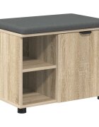 vidaXL Predsieňová lavica s vankúšom Sonoma dub 60 x 38 x 46 cm