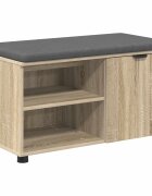 vidaXL Predsieňová lavica s vankúšom Sonoma dub 80 x 38 x 46 cm