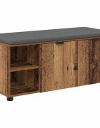 vidaXL Predsieňová lavica s vankúšom Staré drevo 100 x 38 x 46 cm