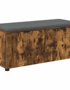vidaXL Predsieňová lavica s vankúšom Údený Dub 100 x 38 x 46 cm