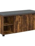 vidaXL Predsieňová lavica s vankúšom Údený Dub 100 x 38 x 46 cm