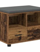 vidaXL Predsieňová lavica Staré drevo 60 x 38 x 46 cm