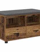 vidaXL Predsieňová lavica Staré drevo 80 x 38 x 46 cm