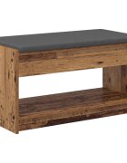 vidaXL Predsieňová lavica Staré drevo 83 x 38 x 45 cm