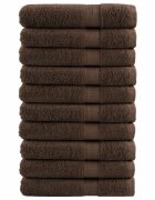 vidaXL Prémiové uteráky SOLUND 10 ks hnedé 100x200 cm 600 g/m2