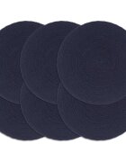 vidaXL Prestierania 6 ks námornícke-modré 38 cm bavlnené okrúhle