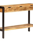 vidaXL Príborník z mangového dreva s 3 zásuvkami 110x35x75 cm