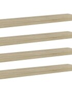 vidaXL Prídavné police 4 ks dub sonoma 40x10x15 cm kompozitné drevo