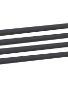 vidaXL Prídavné police 4 ks sivé 60x10x15 cm drevotrieska