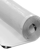 vidaXL Priehľadná plachta s okami 5x10 m Polyetylén