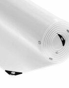 vidaXL Priehľadná plachta s okami 5x12 m PVC