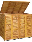 vidaXL Prístrešok na dva odpadkové koše 140x89x117 cm masívna akácia