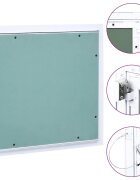 vidaXL Prístupový panel s hliníkovým rámom a sadrokartónom 300x300 mm